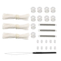 27pcs / Set RV / Yacht Pleated Shade Accessories Pull Cord Double Wheel Plug Spring(White)