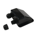 RV Sealed Waterproof Solar Double Cable Entry Gland Box(Black)