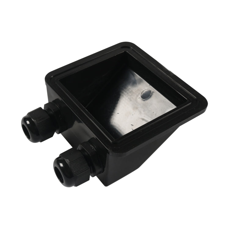 RV Sealed Waterproof Solar Double Cable Entry Gland Box(Black)