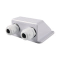 RV Sealed Waterproof Solar Double Cable Entry Gland Box(White)