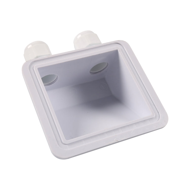 RV Sealed Waterproof Solar Double Cable Entry Gland Box(White)