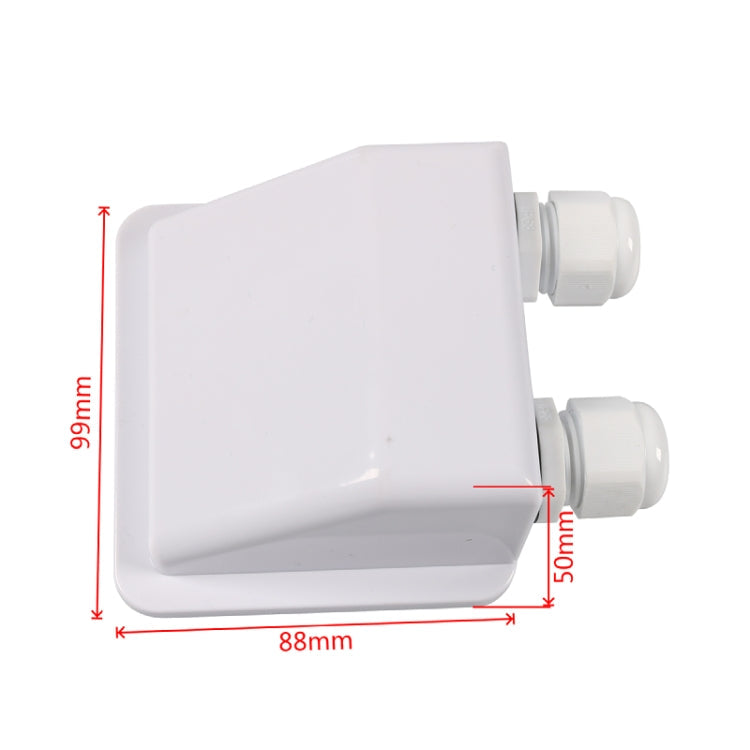 RV Sealed Waterproof Solar Double Cable Entry Gland Box(White)