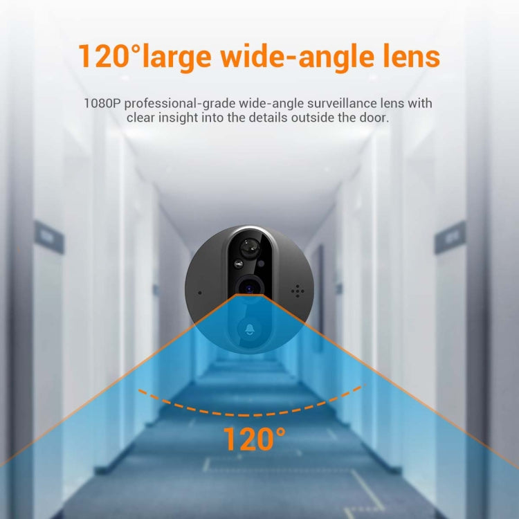 ESCAM C89 1080P 4.3 inch Smart Digital Door Viewer, Support Wide Angle PIR & Night Vision Photo(Silver)