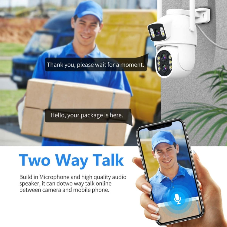 ESCAM QF500 5+5MP Motion Detection WiFi Intelligent 10X Optical Zoom Camera(US Plug)