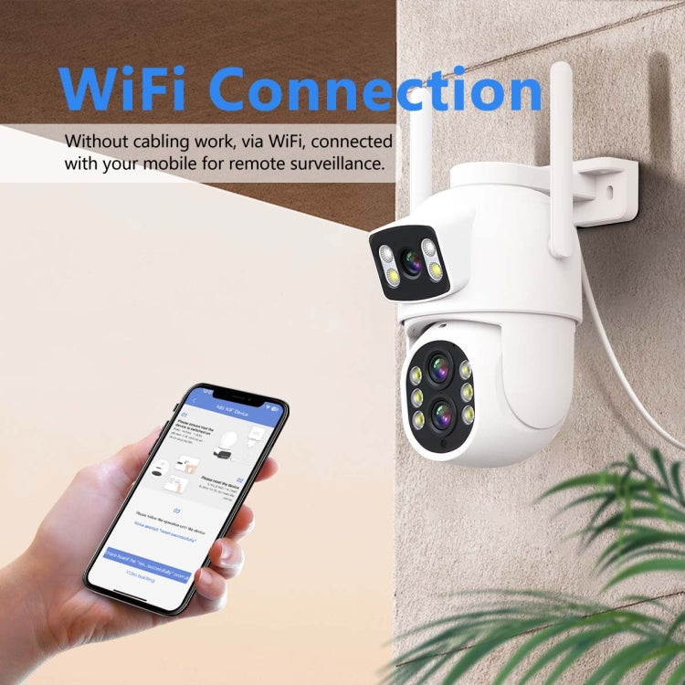 ESCAM QF500 5+5MP Motion Detection WiFi Intelligent 10X Optical Zoom Camera(EU Plug)