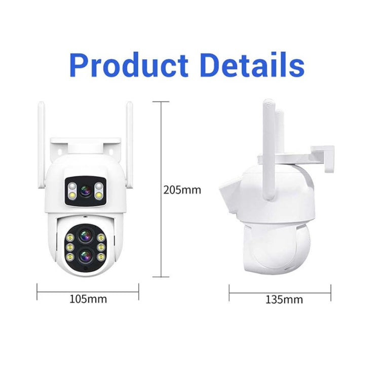 ESCAM QF500 5+5MP Motion Detection WiFi Intelligent 10X Optical Zoom Camera(UK Plug)