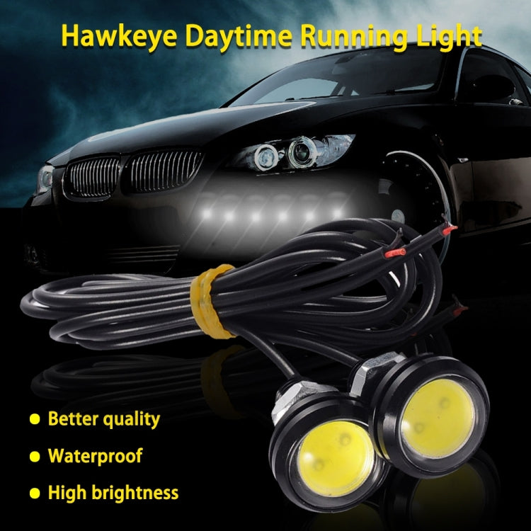 10pcs 23mm 1.5W DC12V Motorcycle Eagle Eye Light Double Lens Strobe Light(White Light)