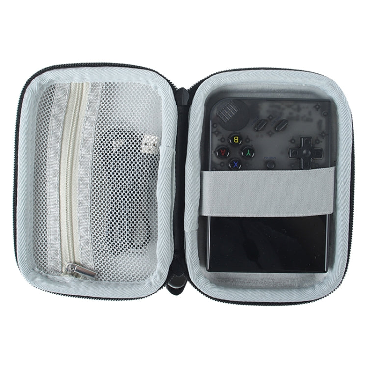 For ANBERNIC RG35XX Plus Game Console Storage Bag Handheld Console Protective Case(Black)