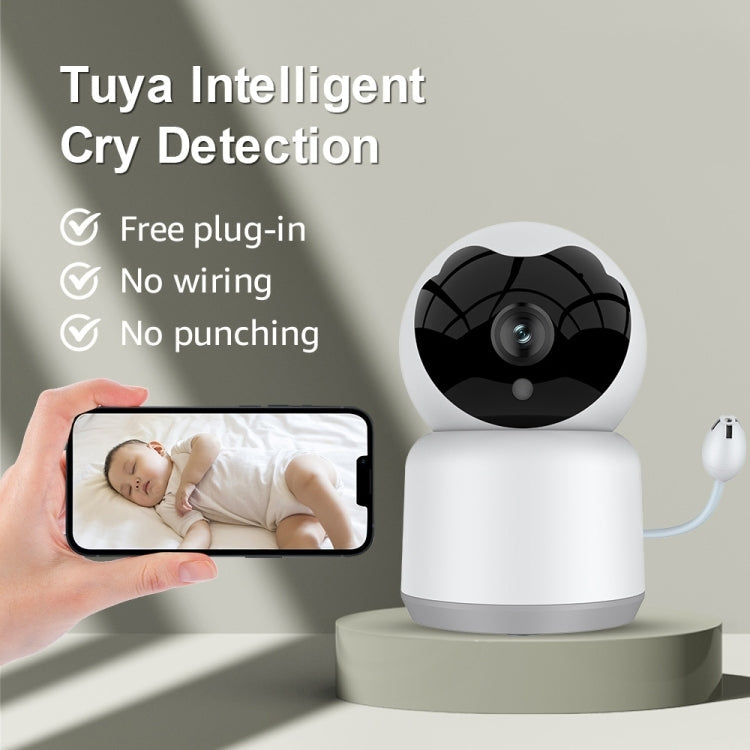 YT51 1920x1080 Home Baby Wireless Camera, with Temperature and Humidity Sensor EU Plug(White)