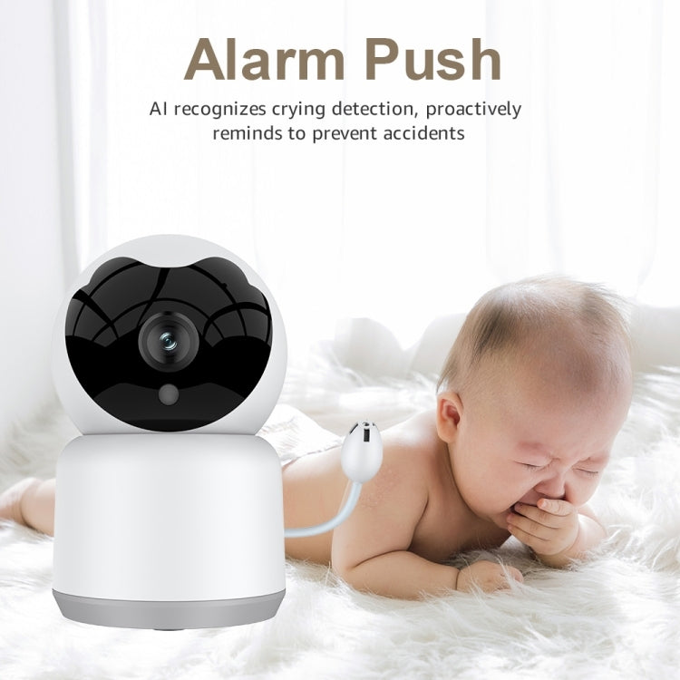 YT51 1920x1080 Home Baby Wireless Camera, with Temperature and Humidity Sensor EU Plug(White)