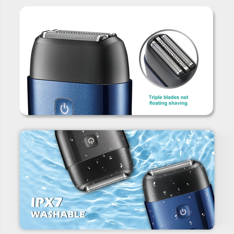VGR V-340 5W USB Mini Portable Reciprocating Electric Shaver(Black)