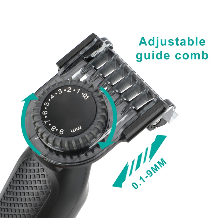 VGR V-360 5W USB Digital Display Electric T-shaped Shaver(Green)
