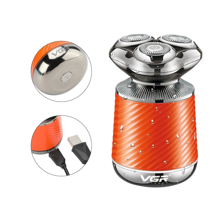 VGR V-391 5W USB 3 in 1 Smart Floating Three-Head Shaver(Silver)