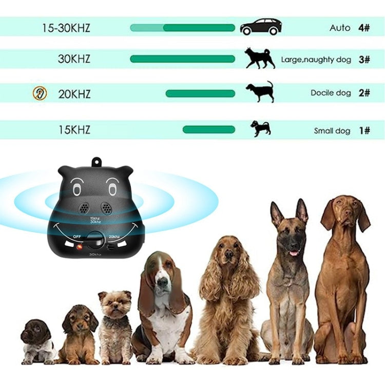 K8 Ultrasonic Bark Stopper Dog Training Device(Black)