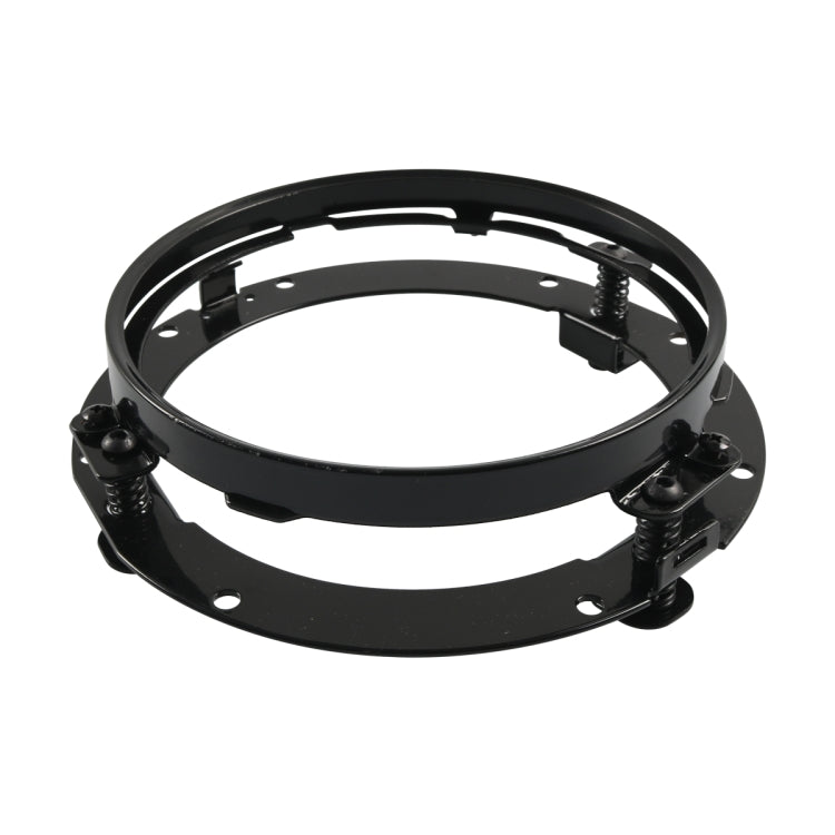 Motorcycle 7 inch Round Headlight Ring Mounting Bracket for Harley Davidson (Black)