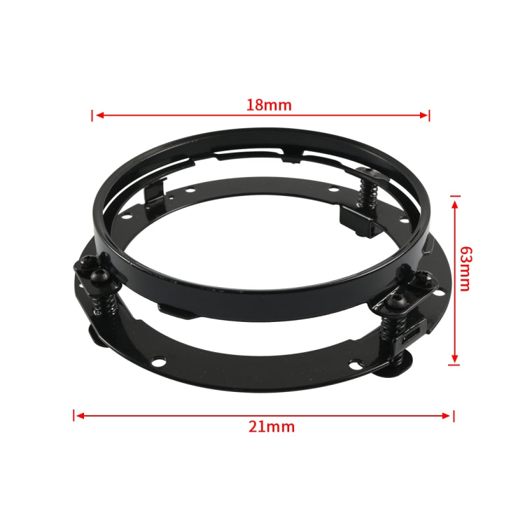 Motorcycle 7 inch Round Headlight Ring Mounting Bracket for Harley Davidson (Black)