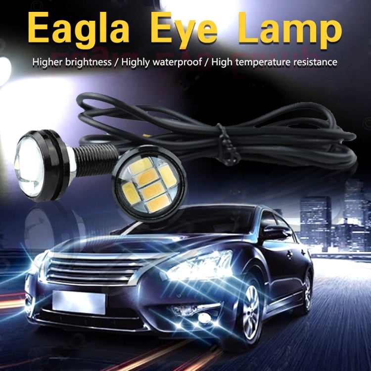 10 PCS 23mm 6LEDs SMD-5730 DC9-80V Motorcycle Eagle Eye Light(White and Yellow Light)
