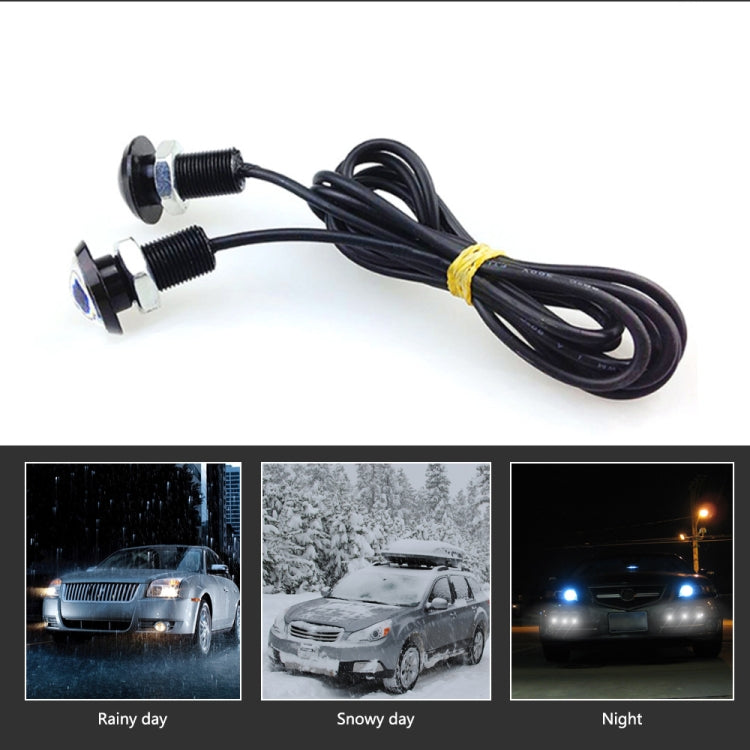 10 PCS 18mm 1.5W DC9-80V Motorcycle Eagle Eye Light Single Lens(White Light)