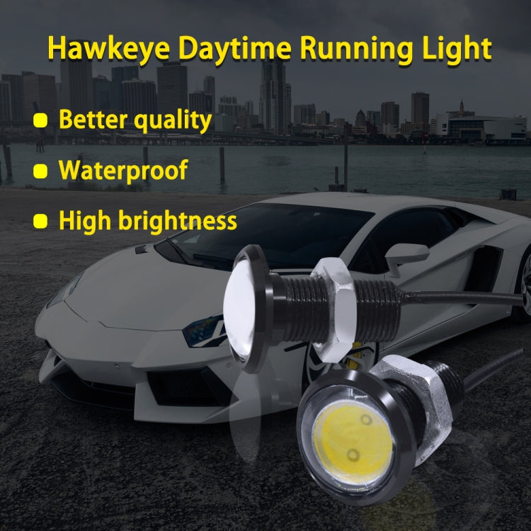 10 PCS 23mm 1.5W DC9-80V Motorcycle Eagle Eye Light Single Lens(White Light)