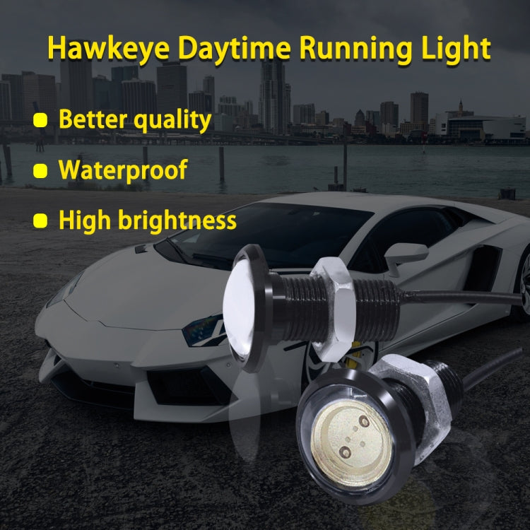 10 PCS 23mm 1.5W DC9-80V Motorcycle Eagle Eye Light Single Lens(Red Light)