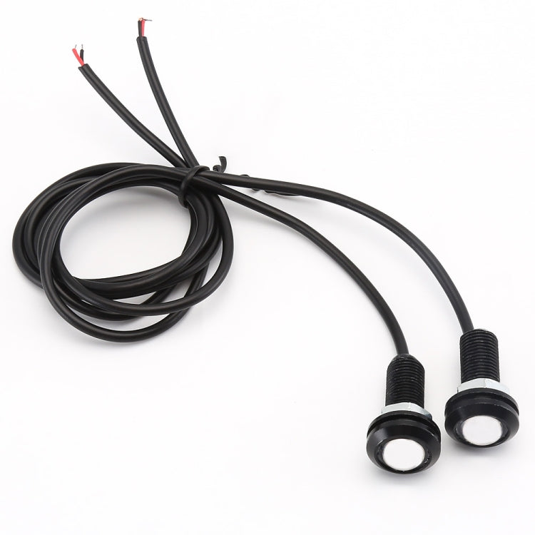 10 PCS 18mm 1.5W DC9-80V Motorcycle Eagle Eye Light Double Lens(White Light)