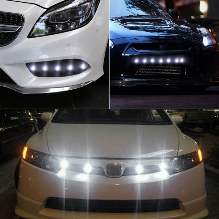 10 PCS 18mm 1.5W DC9-80V Motorcycle Eagle Eye Light Double Lens(White Light)
