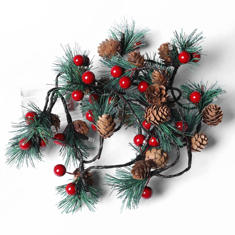 Christmas Pine Needles Colorful Light Pine Cone Upgrade Style String Lamp  Length: 2m