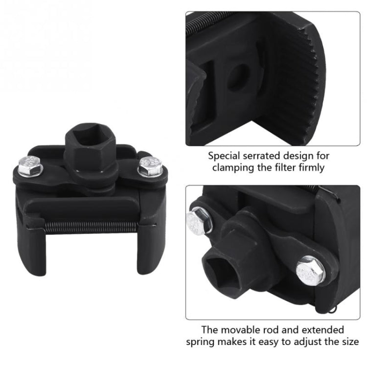 105-145mm Universal Cast Steel Adjustable 2 Jaw Oil Filter Wrench Fuel Remover Removal Tool Two-claw Cast Steel Filter Wrenches
