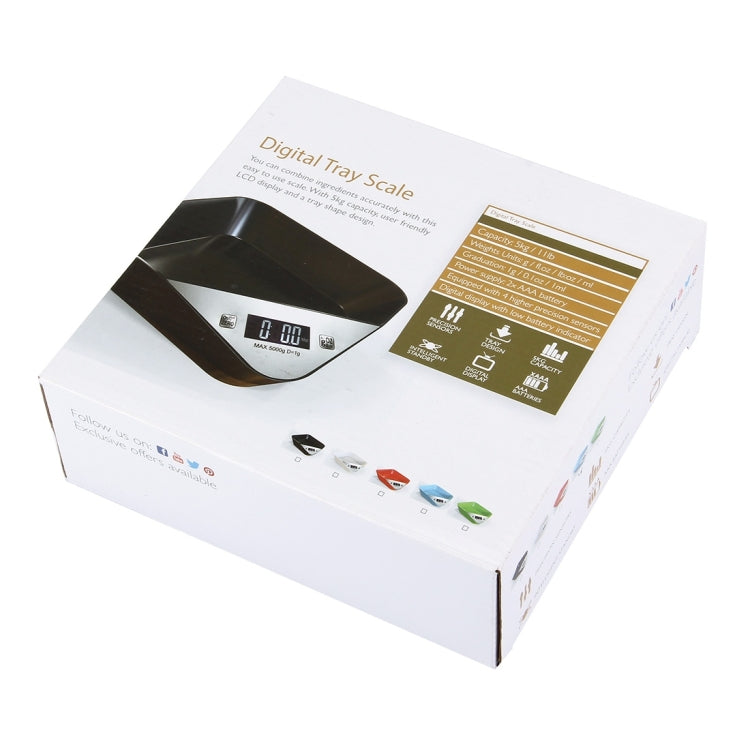 5000g x 1g Bowl Shaped LED Kitchen Electronic Scale