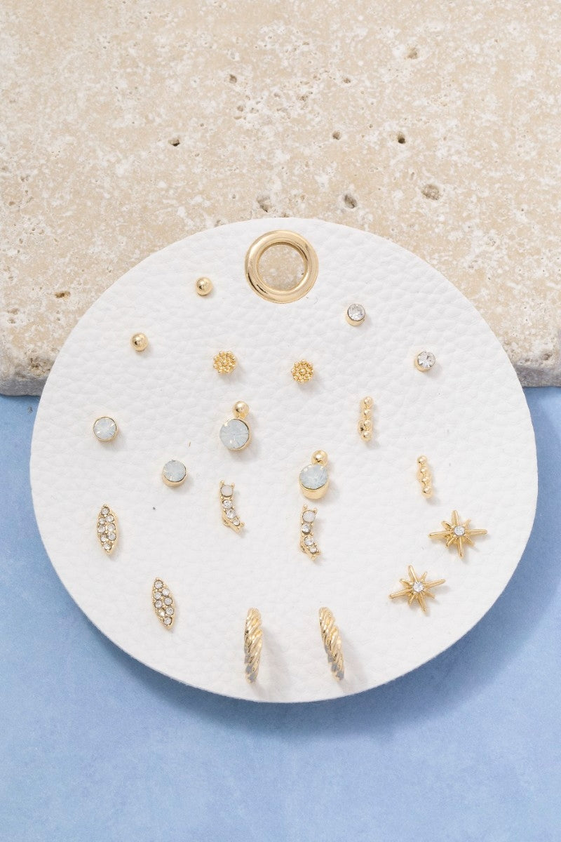 Ten Pair Studs Earrings Set