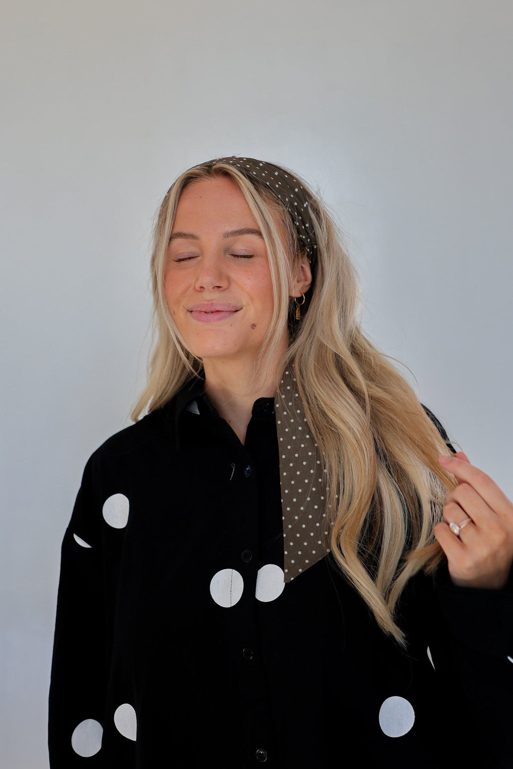 POLKA DOT HAIR SCARF