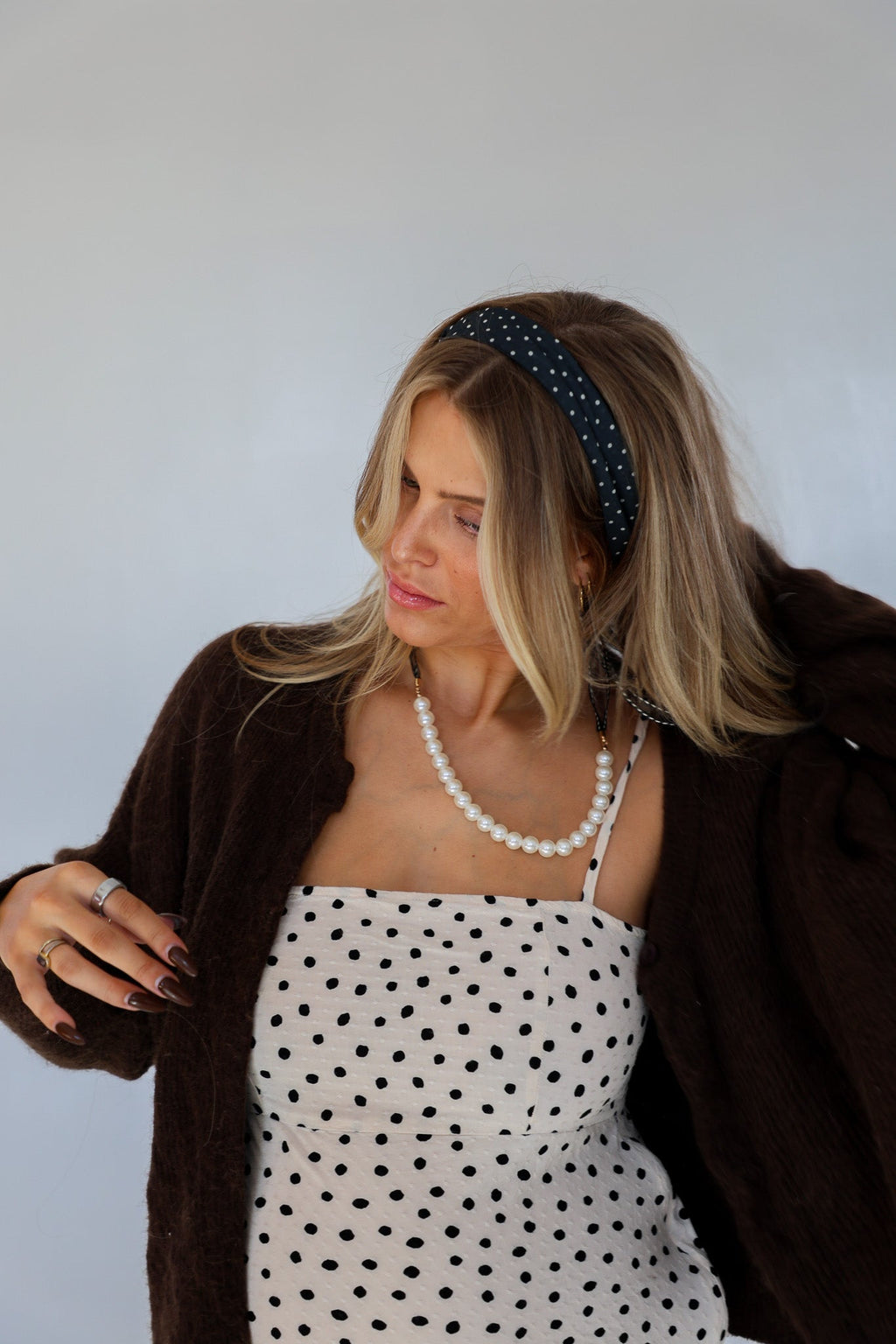 POLKA DOT HAIR SCARF