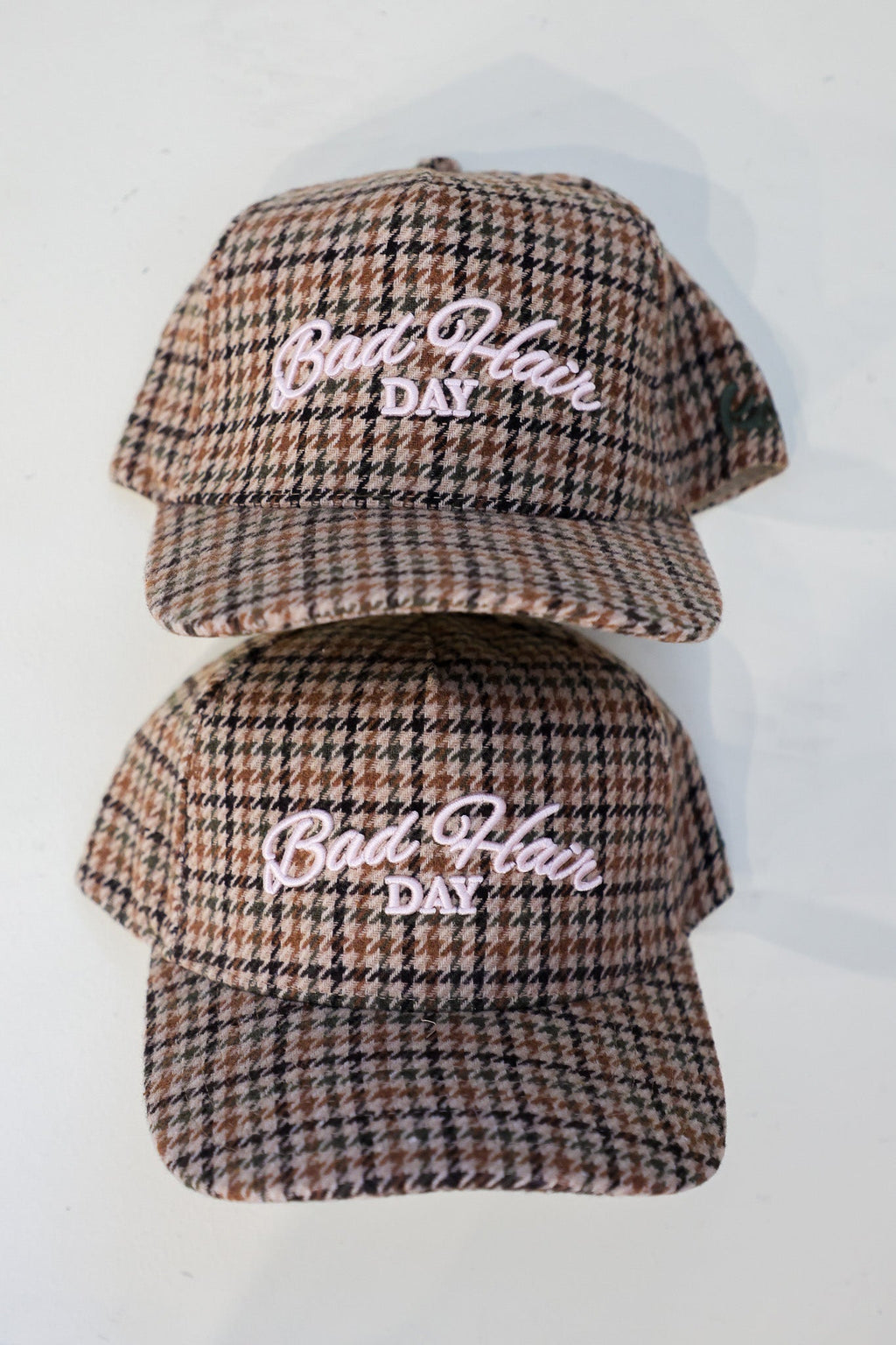 BAD HAIR DAY TWEED HOUNDSTOOTH TRUCKER HAT