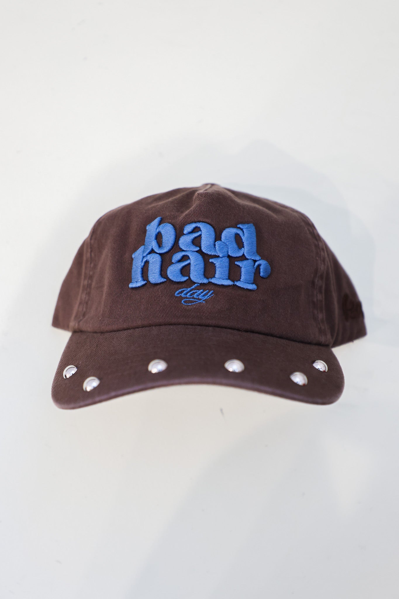 BAD HAIR DAY STUDDED BASEBALL CAP