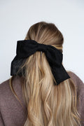 BLACK GLITTER SLOUCHY BOW