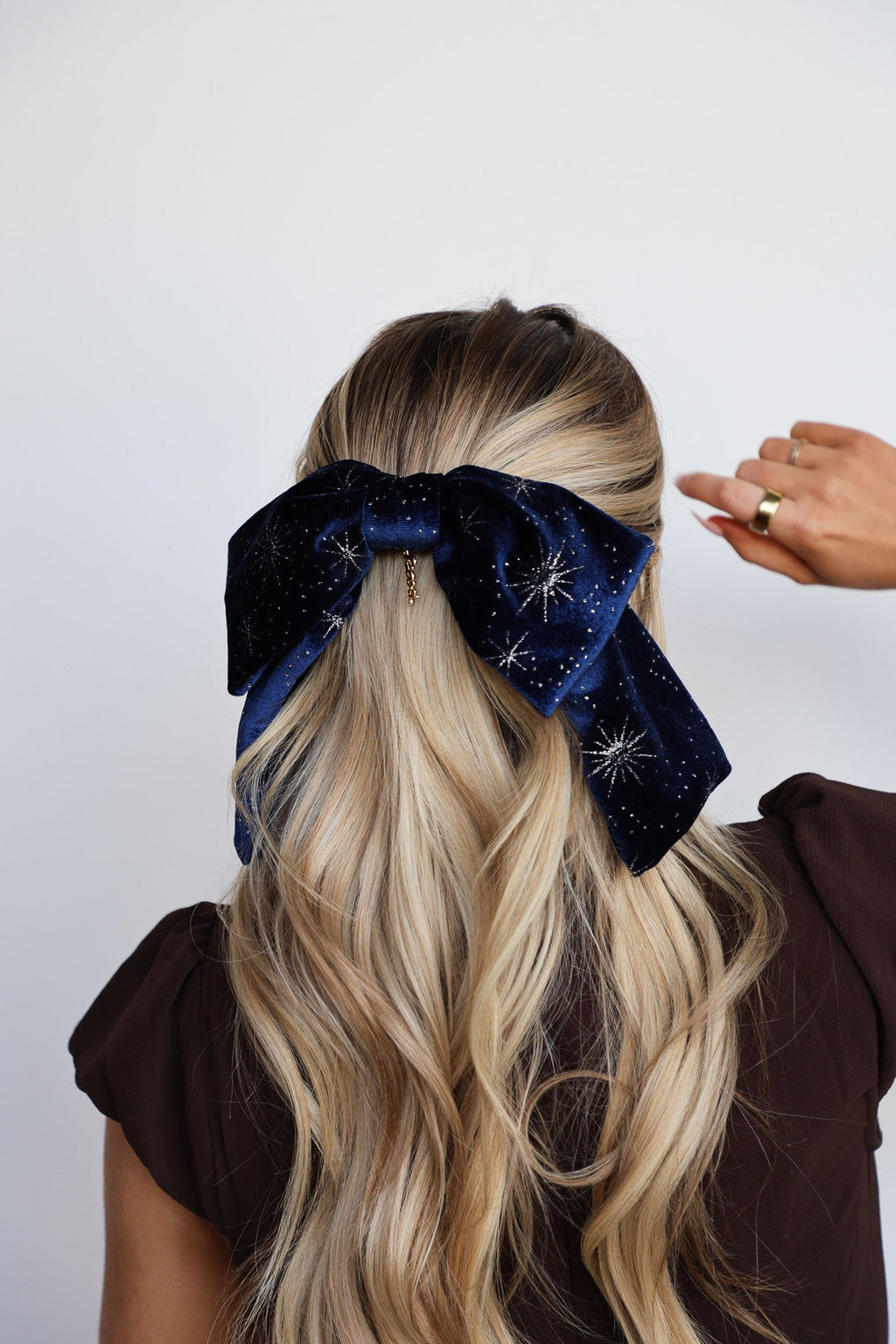 VELVET SLOUCHY BOW