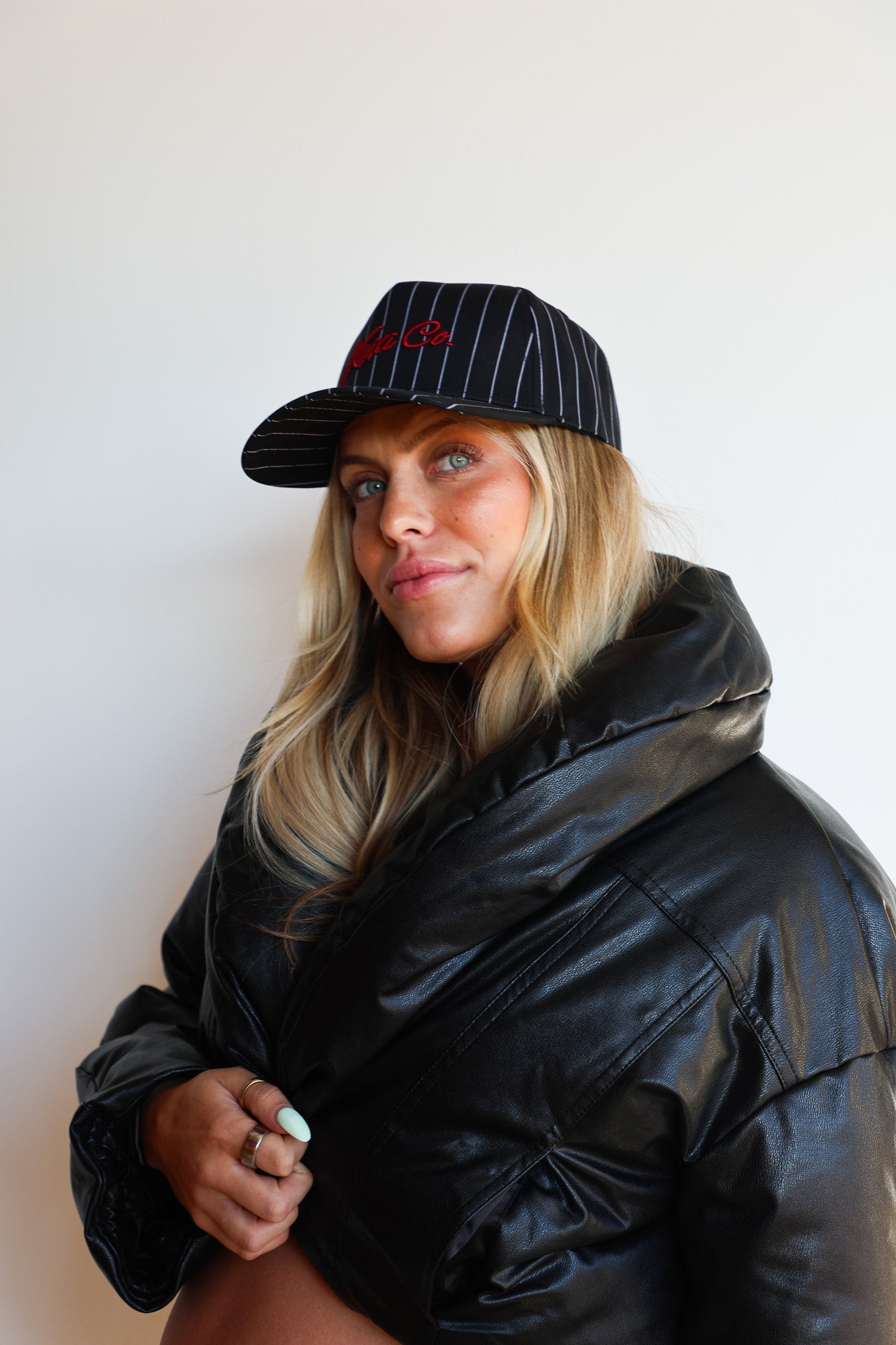 KAXI CO. PIN STRIPED TRUCKER HAT
