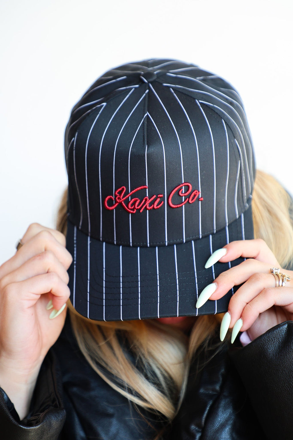 KAXI CO. PIN STRIPED TRUCKER HAT