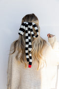 B&W KNIT BOW