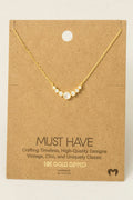 Elegant Jewel Link Charm Necklace: Gold