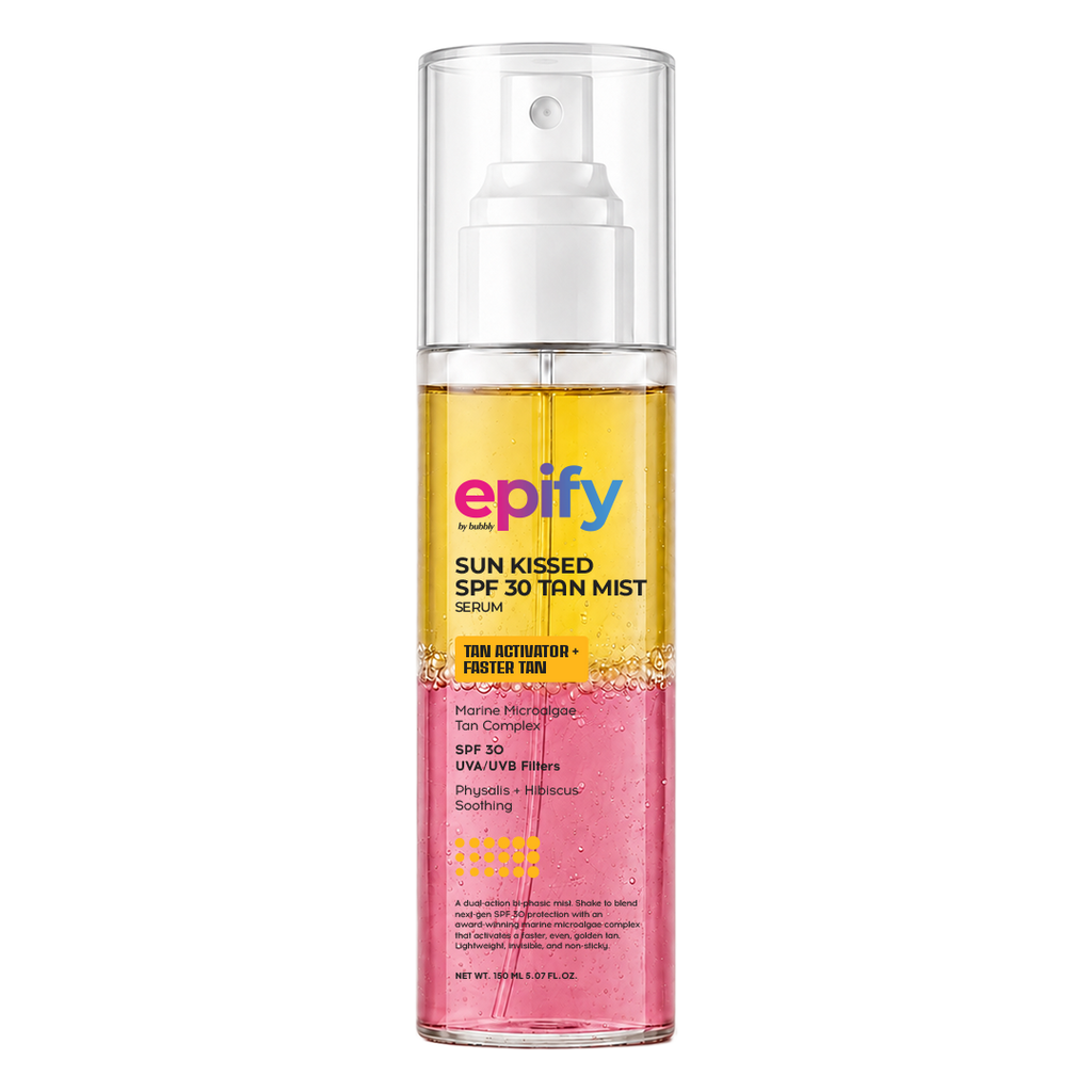 Epify Double Tan Dual-Phase Fast Self-Tanning Spray with SPF30, Sea Microalgae Bronzing Complex, 5 Fl Oz