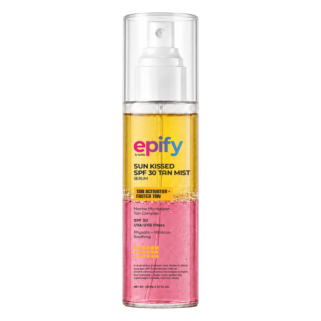Epify Double Tan Dual-Phase Fast Self-Tanning Spray with SPF30, Sea Microalgae Bronzing Complex, 5 Fl Oz