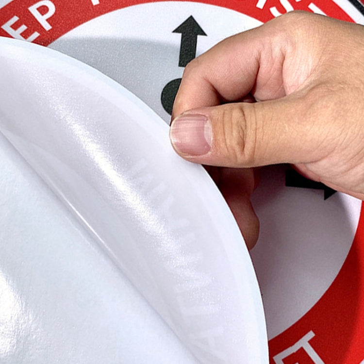 Self-adhesive Waterproof PVC Epidemic Prevention Social Distance Floor Stickers, Length：43cm