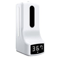 K9 Handsfree Non-contact Body Light-sensitive Distance Sensor Thermometer + 1000ml Automatic Non-contact Liquid Soap Dispenser(White)
