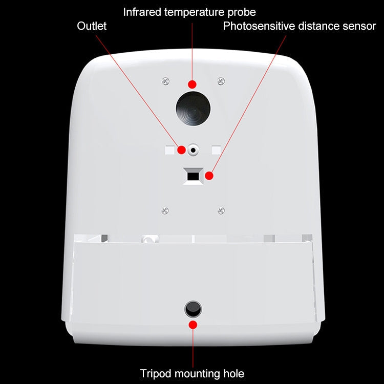 K9 Handsfree Non-contact Body Light-sensitive Distance Sensor Thermometer + 1000ml Automatic Non-contact Liquid Soap Dispenser(White)