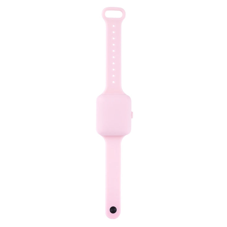 TA-4 10ml Portable Outdoor Silicone Alcohol Liquid Soap Handwashing Fluid Sunscreen Cream Split Bracelet Watch Wristband Sub-packing Box(Pink)