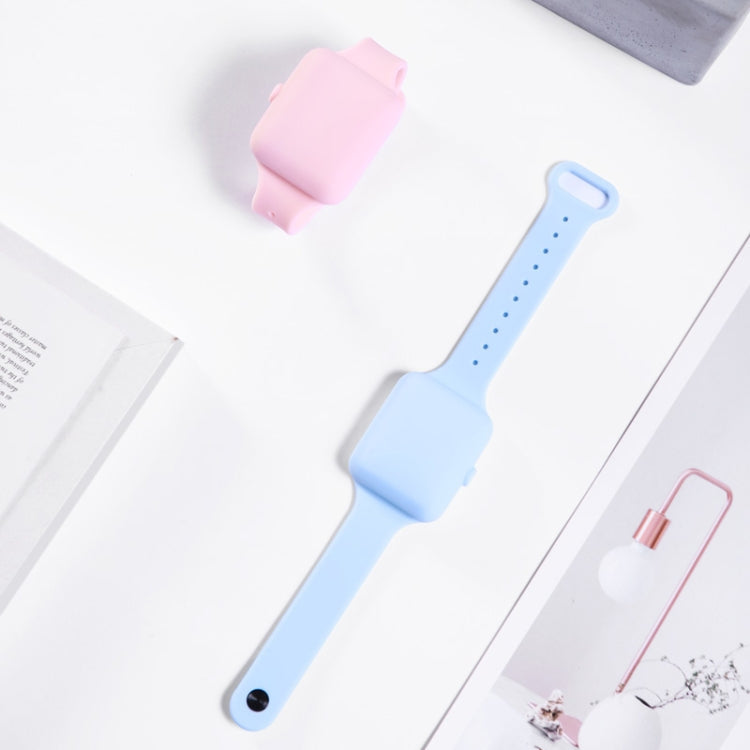 TA-4 10ml Portable Outdoor Silicone Alcohol Liquid Soap Handwashing Fluid Sunscreen Cream Split Bracelet Watch Wristband Sub-packing Box(Pink)