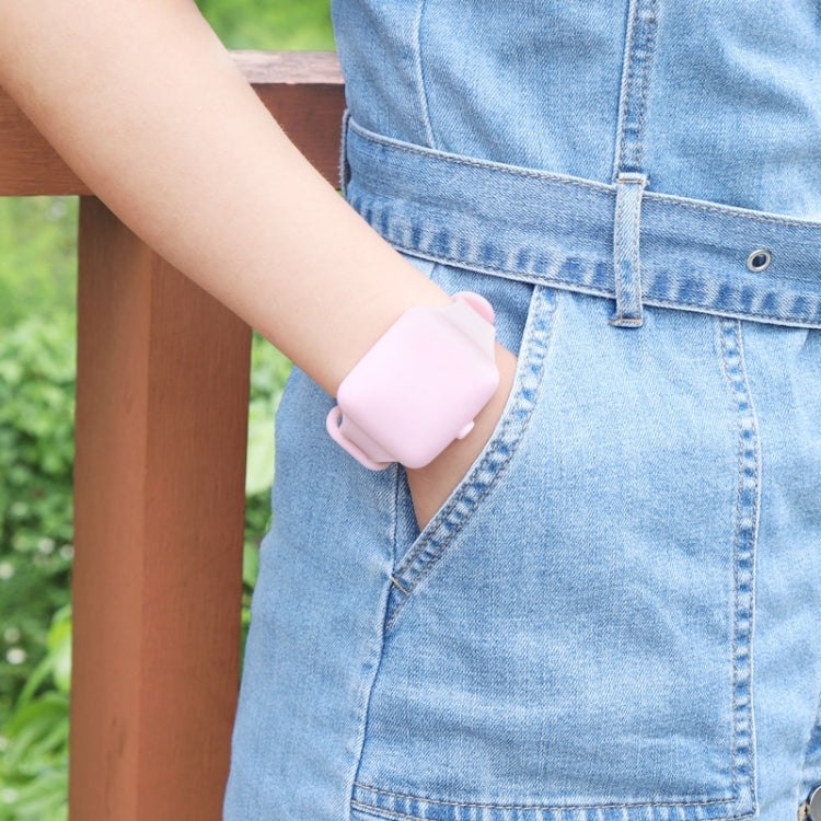TA-4 10ml Portable Outdoor Silicone Alcohol Liquid Soap Handwashing Fluid Sunscreen Cream Split Bracelet Watch Wristband Sub-packing Box(Pink)