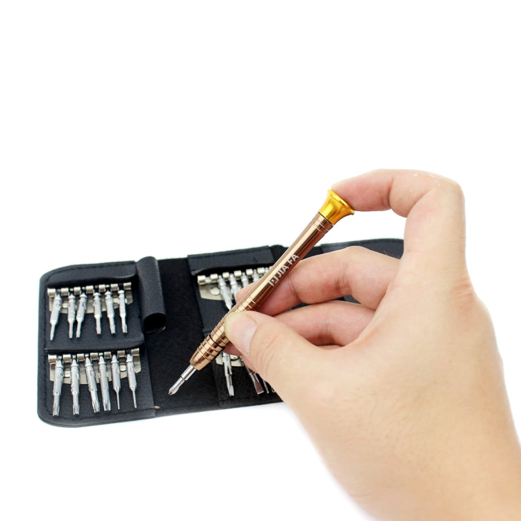 JIAFA JF-8129 24 in 1 Professional Multi-functional Screwdriver Set with Carrying Bag(Gold)