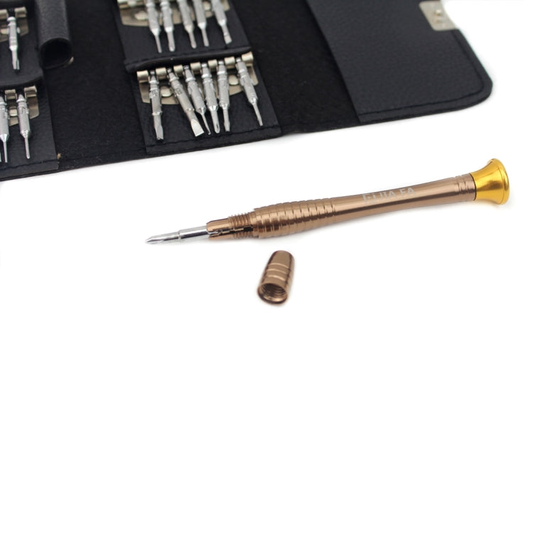 JIAFA JF-8129 24 in 1 Professional Multi-functional Screwdriver Set with Carrying Bag(Gold)